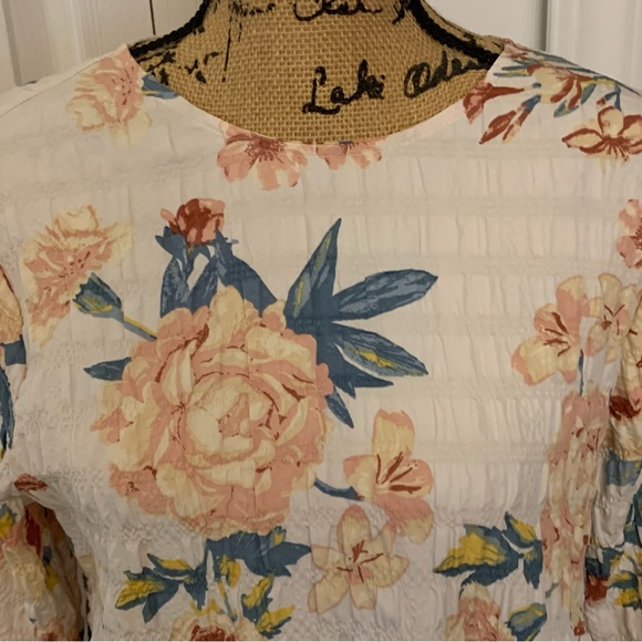 Zara Floral Patterned Long Sleeve Dress Size Medium - Picture 3 of 12